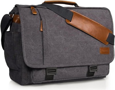 ESTARER Men Messenger Bag 17-17.3 Inch Laptop Bag, Grey