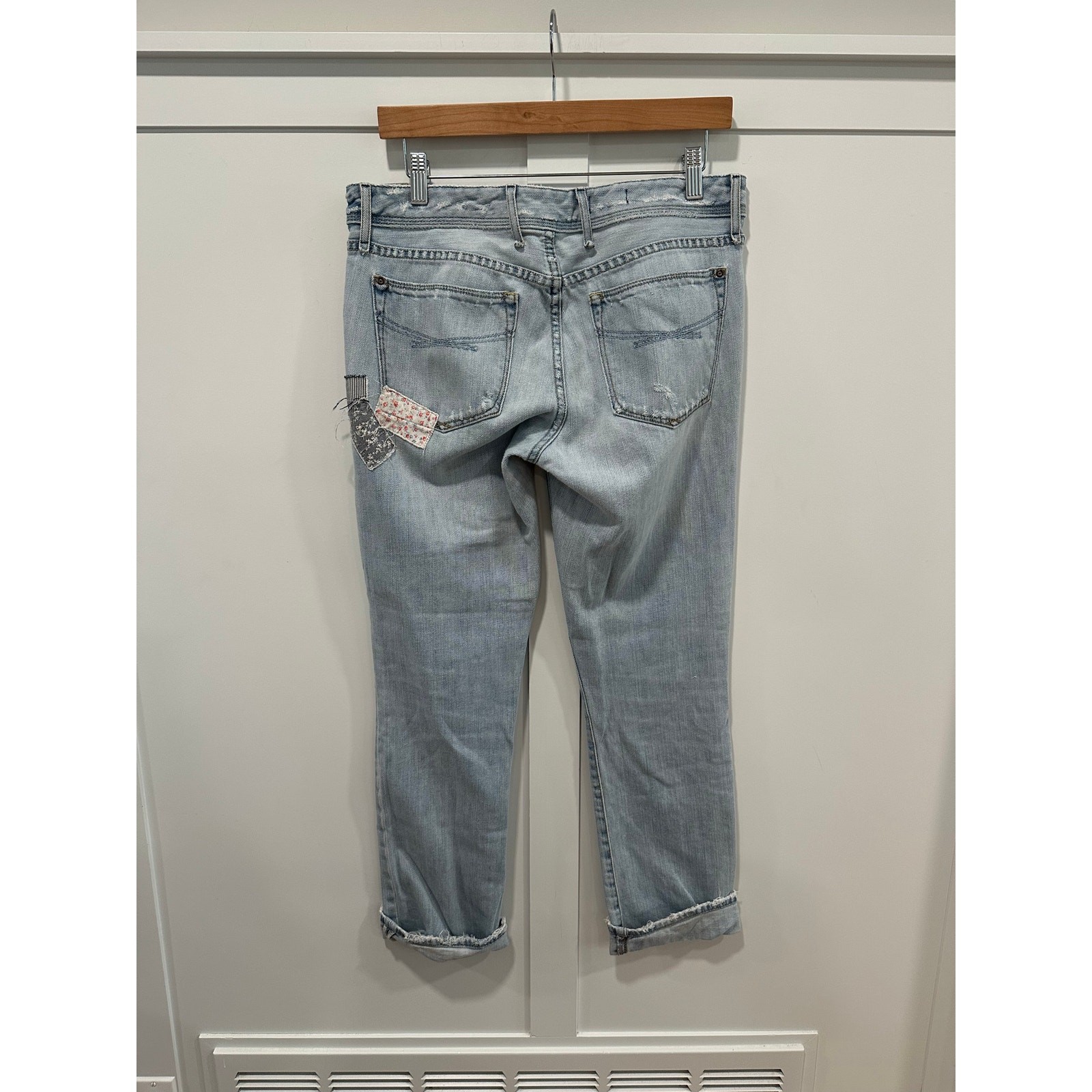 Gap Real Straight Light Wash Patchwork Vintage Lo… - image 2