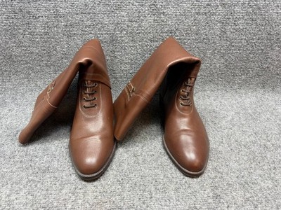 Colin Stuart Brown Leather Knee High Riding Boots Buckle Women s Size 7
