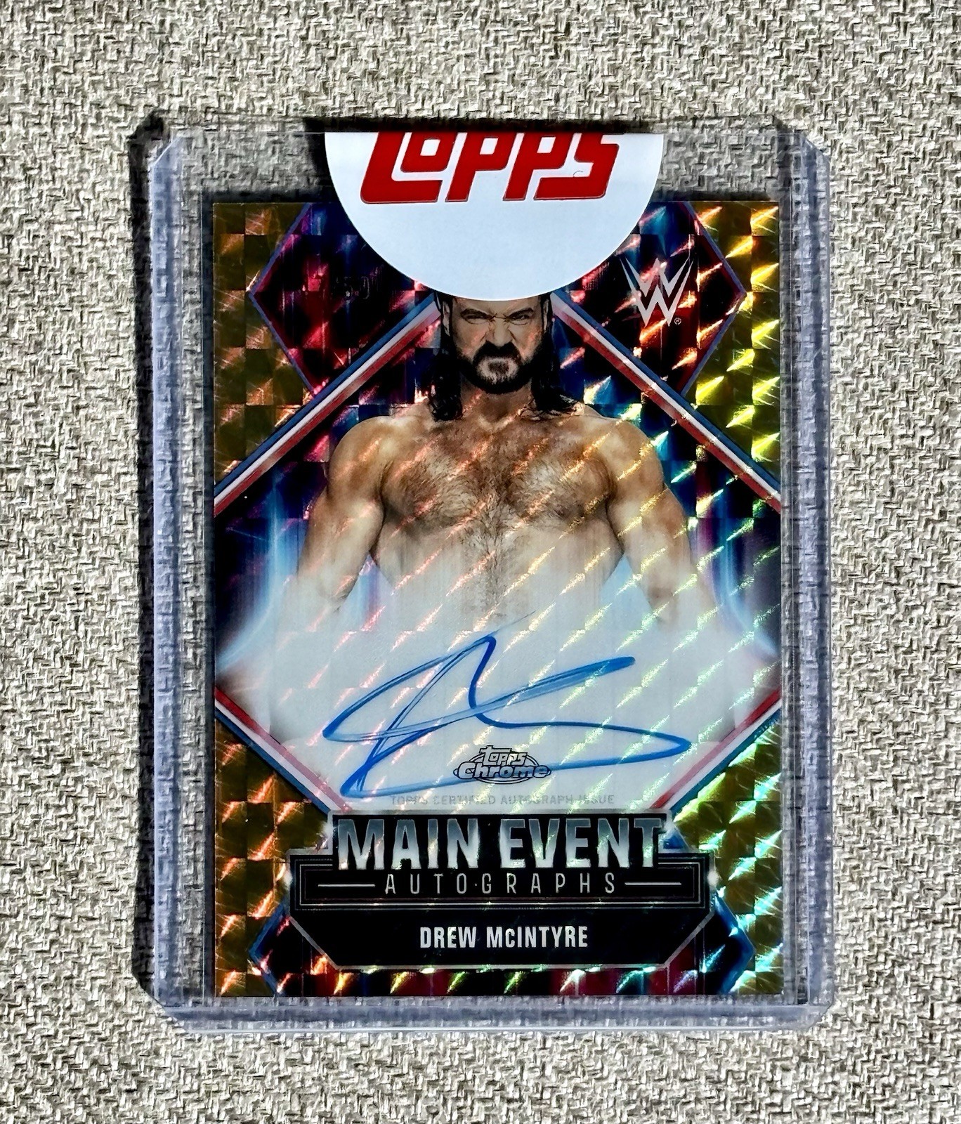 2026 Topps Chrome WWE Drew McIntyre Main Event Gold Geometric Auto /50 MEA-DM 🔥
