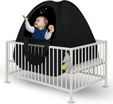 Baby Sleep Tent Breathable Blackout Cover for Pack N Play, Crib Cover Travel