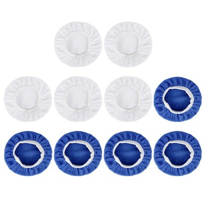 6Pcs 7-8'' Deep Blue White Car Wax Polishing Pad Washable Covers