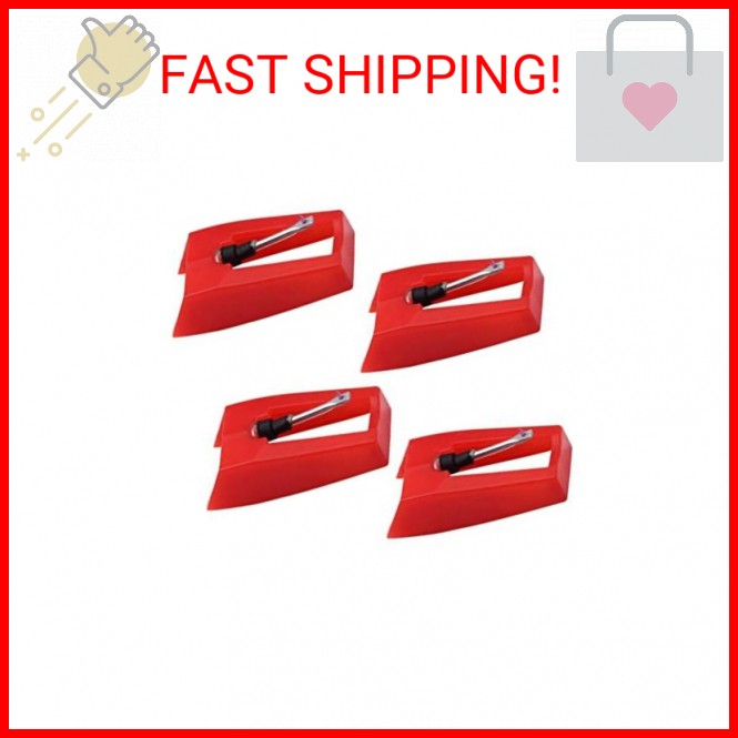 4 Pack Ruby Turntable Stylus Needle Replacement for ION Jenson Cro Record Players
