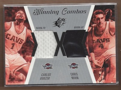 2003-04 SPx Winning Materials Combos #WC20 Carlos Boozer/Chris Mihm Jersey BSK