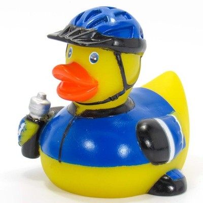 Cyclist Bicycle Blue Rider Rubber Ducky Large - Jeep Ducking - FAST US Shipper
