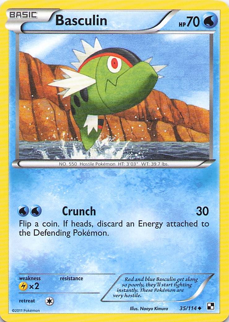 Pokemon Card - Basculin - (35/114 - Black & White)