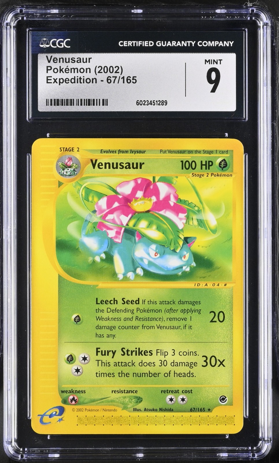 CGC 9 Venusaur 67/165 Expedition Pokemon 2002
