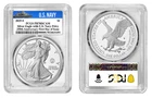 2025-S (PR70) Proof American Silver Eagle ~ U.S. NAVY Privy FDOI First Day PCGS