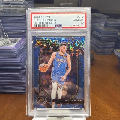 2024-25 SELECT Chet Holmgren LIGHT BLUE DISCO /99 Oklahoma City thunder PSA 10 