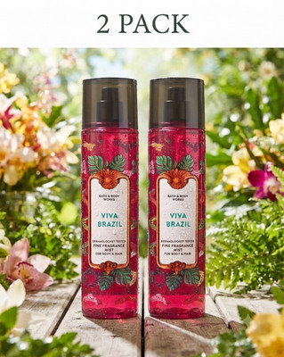 2 Pack Bath & Body Works Viva Brazil Body Spray Mist 8oz - Authentic Stock