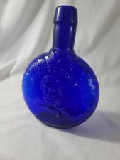 Wheaton ? Cobalt Blue Glass Decorative Bottle - SAMUEL COLT - EUC - FREE SHIP