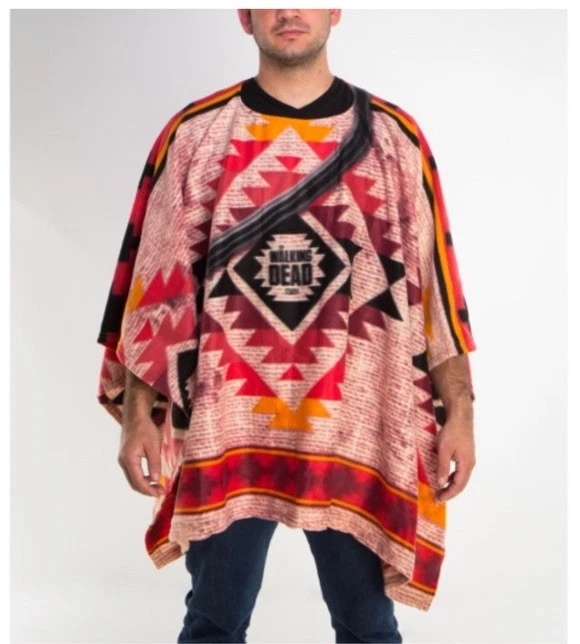 The Walking Dead Daryl Dixon Fleece Poncho Blanket Native American Discontinued - Image 2 of 4