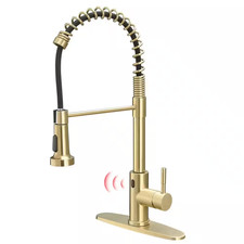 2-Spray Patterns Single Handle Touchless Pull down Sprayer Kitchen Faucet with D