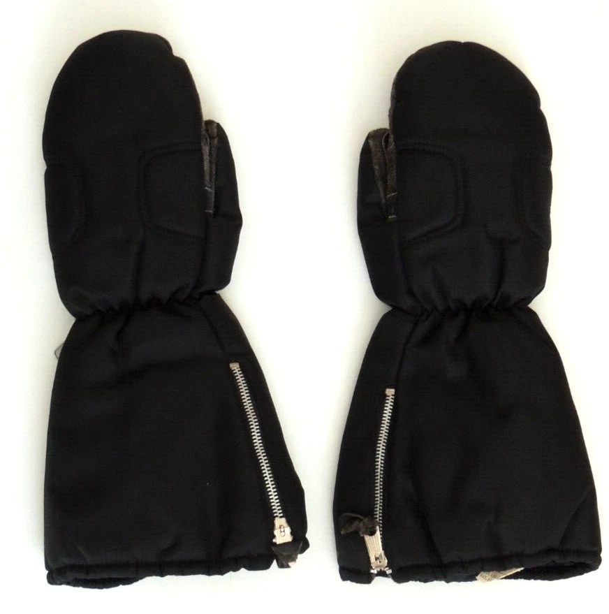 Vintage Kombi Snowmobile Mittens Gloves Womens Med Leather & Rubberized Nylon