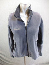Columbia TITANIUM Size M Womens Full Zip Stand Collar Fleece Athletic Jacket 337