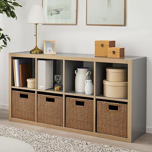 WICKER BASKETS Cube Storage Bins Brown 11 Inch 2 Pack FONESO eBay