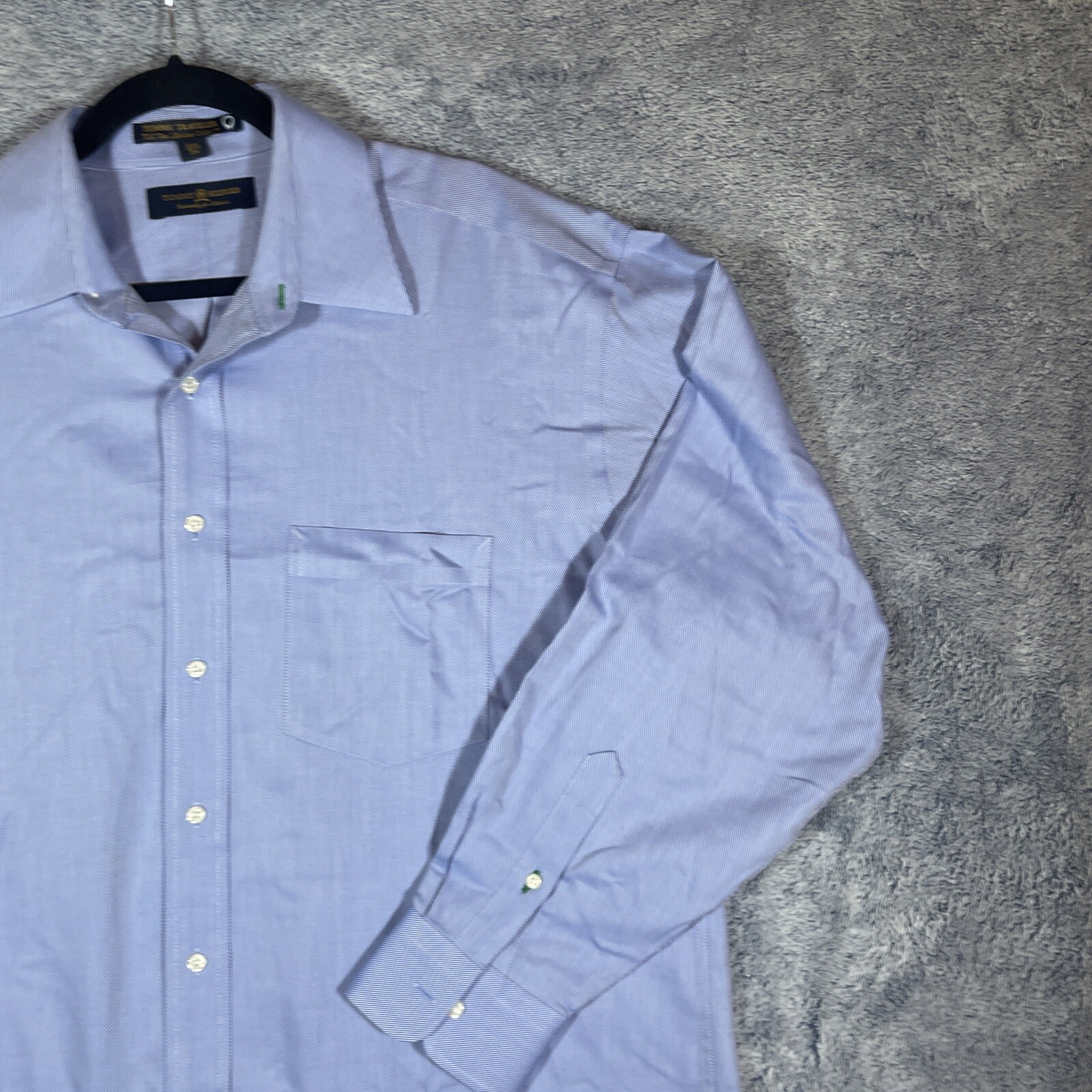 Tommy Hilfiger Traveler Men's Blue/White Pinstripe Long Sleeve Shirt Sz 34 16.5 thumbnail 8