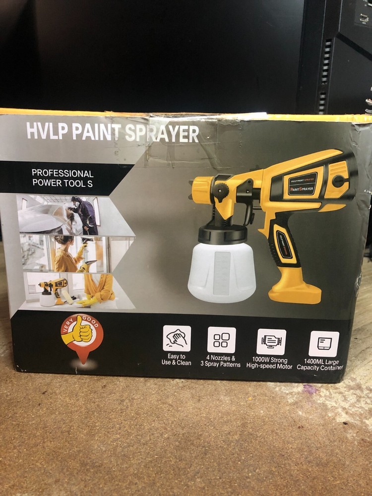 New HVLP Paint Sprayer 1000w 1400ML CN-6000 Yellow