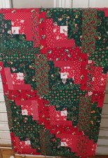 Quilt Handcrafted Christmas Holiday Throw/Cover 53" X 45"