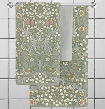 William Morris Blackthorn Vintage Floral Bath Towel Hand Towel Wash Cloth #2