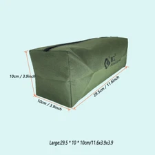 Green Canvas Tool Bag Storage Pouch with Metal Zippers easy carry Multi-Purpose