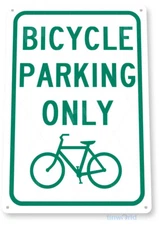 Bicycle Parking Only Tin Metal Sign Bike Route Cycling Decor Tin Sign B267