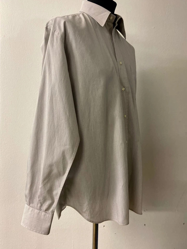 Camisa Clásica Trussardi Para Hombre Vintage Años 90 | Camisa Algodón Manga Larga Botón Foto 2 de 4