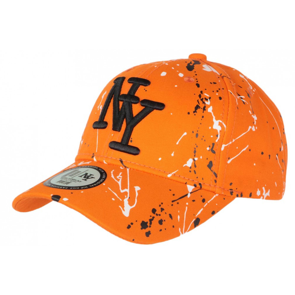 Casquette Baseball NY Orange, Noire Et Blanche - Taille Unique, Streetwear, Neuf Avec étiquettes - Marque Hip Hop Honour
