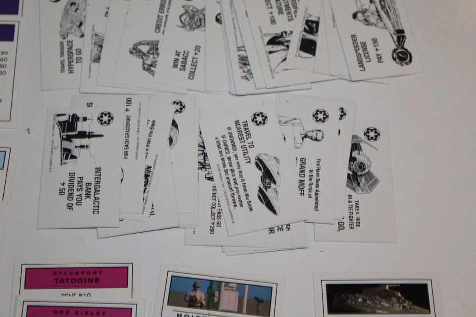 Star Wars Monopoly Board Game Classic Trilogy Edition 1997 Property Chance cards - Image 3 of 4