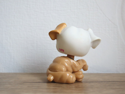 Lot 2 Authentic Littlest Pet shop 3587 3588 Bulldog Dog / Original Hasbro LPS