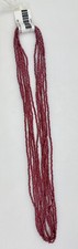 Half Hank of 11/0 Opaque Seed Beads - Medium Dark Red Luster