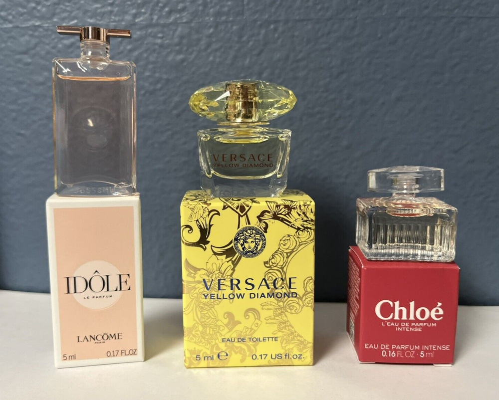 Lot Mix Designer High End Perfume Travel Mini Bottles LANCOME + VERSACE + CHLOE