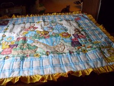 Baby Quilt Boys Girls Gardening Bunnies