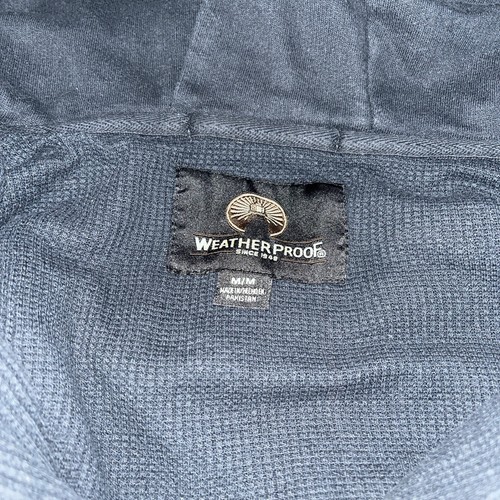 Chaqueta con capucha impermeable para hombre forrada térmicamente cálida negra talla mediana - Imagen 5 de 5