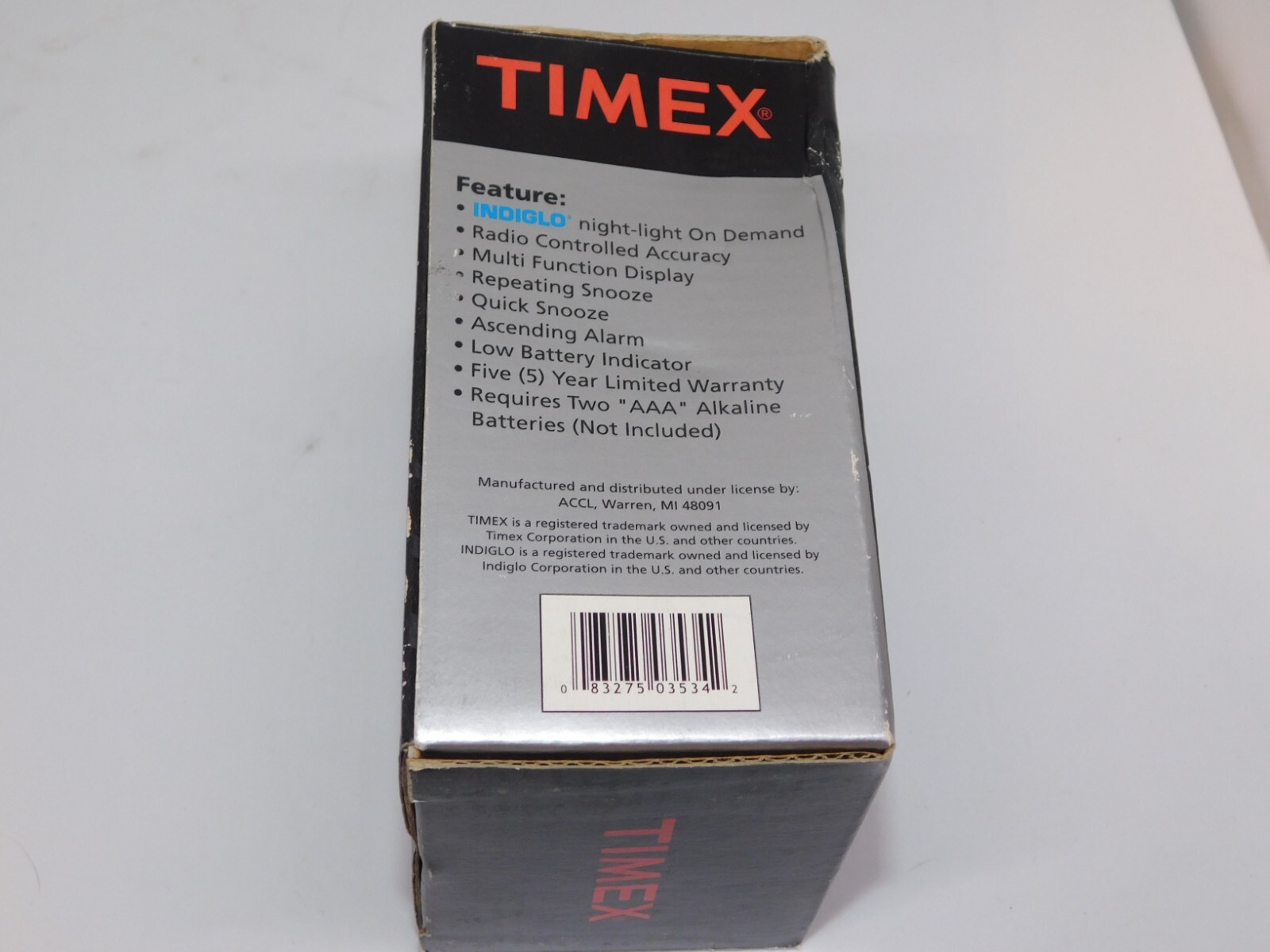 TIMEX Travel Alarm Clock AM/FM Portable Radio Model 3534T eBay