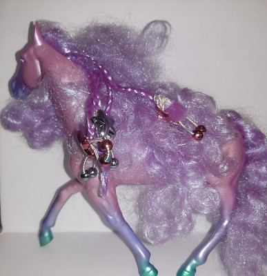 Fashion Star Fillies Joelle Vtg Purple Filly 1988 Kenner Horse Barrettes Pony