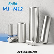 1mm-12mm Metric Solid Steel Dowel Pins A2 Stainless Steel Dowels DIN7