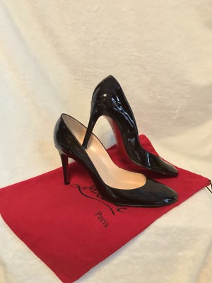 Christian Louboutin Very Dark Brown Patent SIMPLE PUMP Shoes, 39