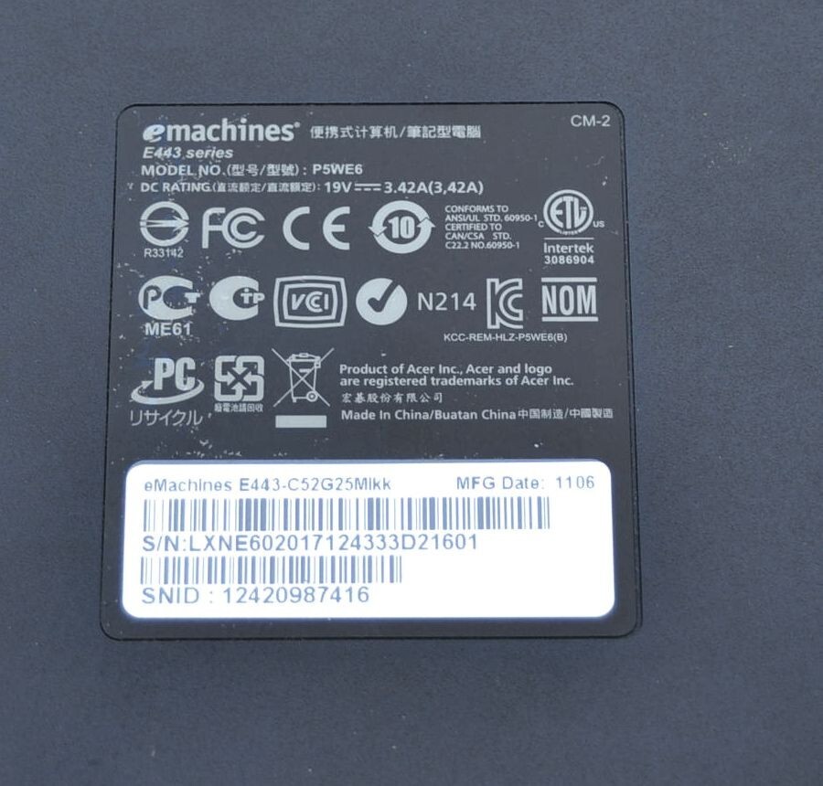 Dalle écran 15.6" Pour EMachines E727 E728 E732G - Neuve, Livraison Rapide