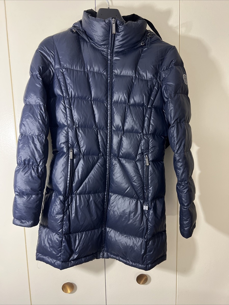 Calvin Klein Premium Down Packable Lightweight Coat Hooded Puffer