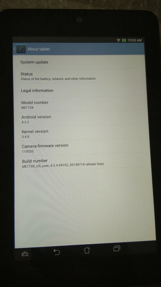 White Asus Memo Pad HD7 ME173X 7inch 16GB Android 4.2.2 Tablet With Google Play - Image 3 of 4