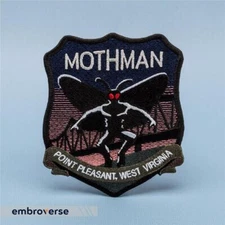 Mothman Patch - Embroidered Point Pleasant West Virginia - Iron On Patches