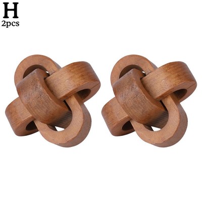 Wood Knot Decor Small 3-Link Wood Chain Link Coffee Table Hand Modern/s O3I P8O9