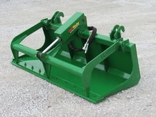 60" Solid Bottom Bucket Grapple Attachment Fits John Deere Tractor Loader