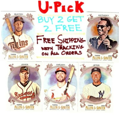 2021 Topps Allen & Ginter FOIL SILVER Hot Box Cards! Ships FREE Buy 2 Get 2 FREE
