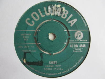 Bobby Rydell - A - Sway , B - Groovy tonight . 1960 7'' single