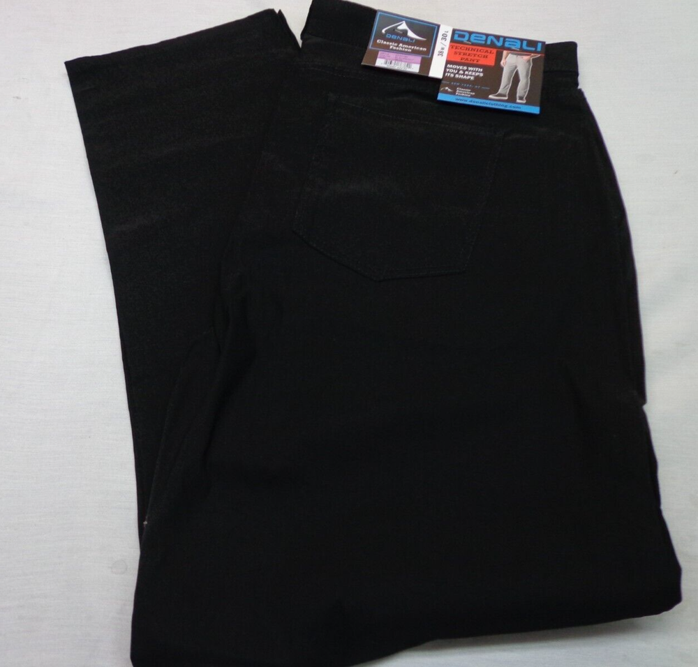 DENALI  BLACK  Soot  Technical Stretch  Pants  NWT 38/30   MSRP $54
