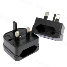 European Euro EU 2 Pin to UK 3Pin Power Socket Travel Plug Adapter Converter New
