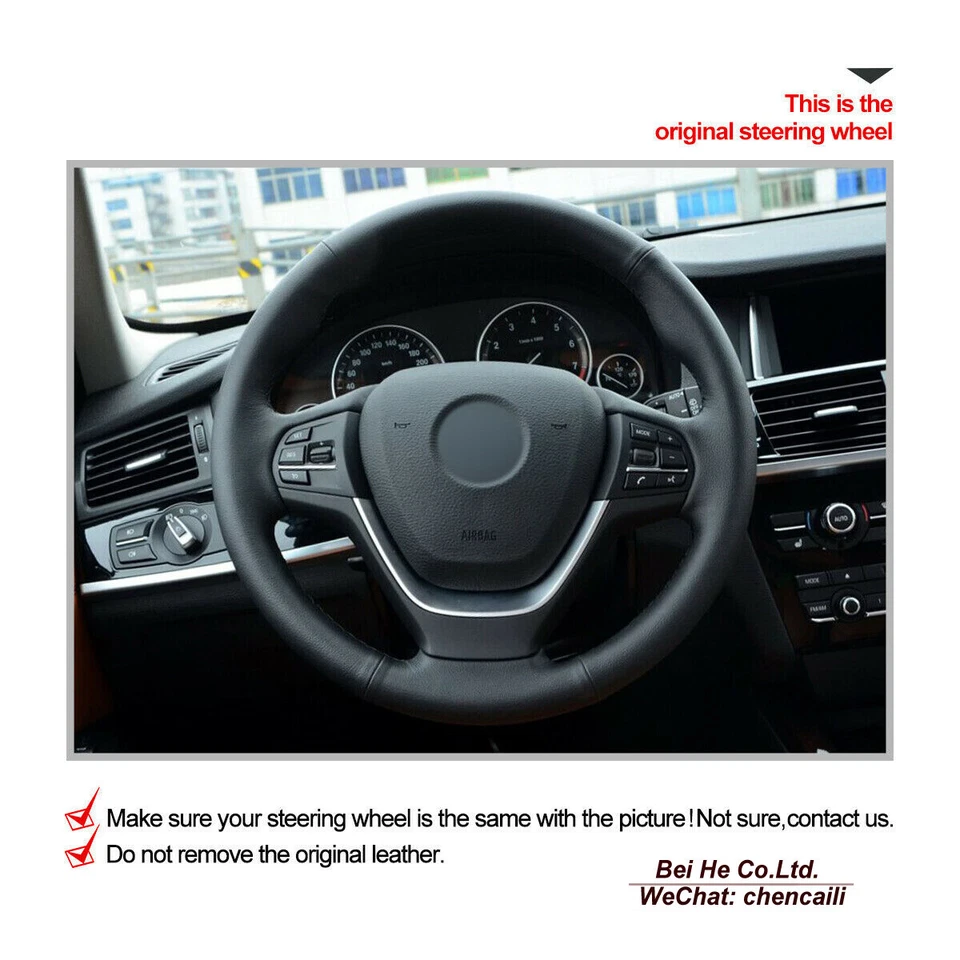 Cubierta de volante de cuero duradera antideslizante cosida a mano para Kia Sorento 2016 Foto 2 de 4