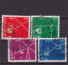 SCHWEIZ 1952 Mi-Nr. 566-569 Nachrichtenwesen gestempelt M&euro; 10,00 #H96d